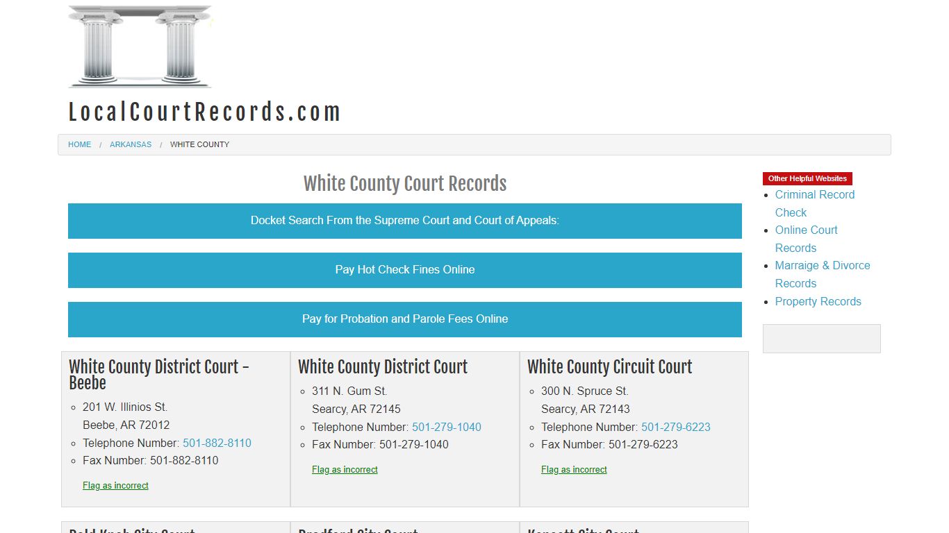 White County Court Records - Arkansas